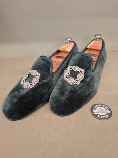 Hackett | Samtslipper | No. 3450 | Aufgearbeitete Schuhe | Second Hand | Refurbished Shoes