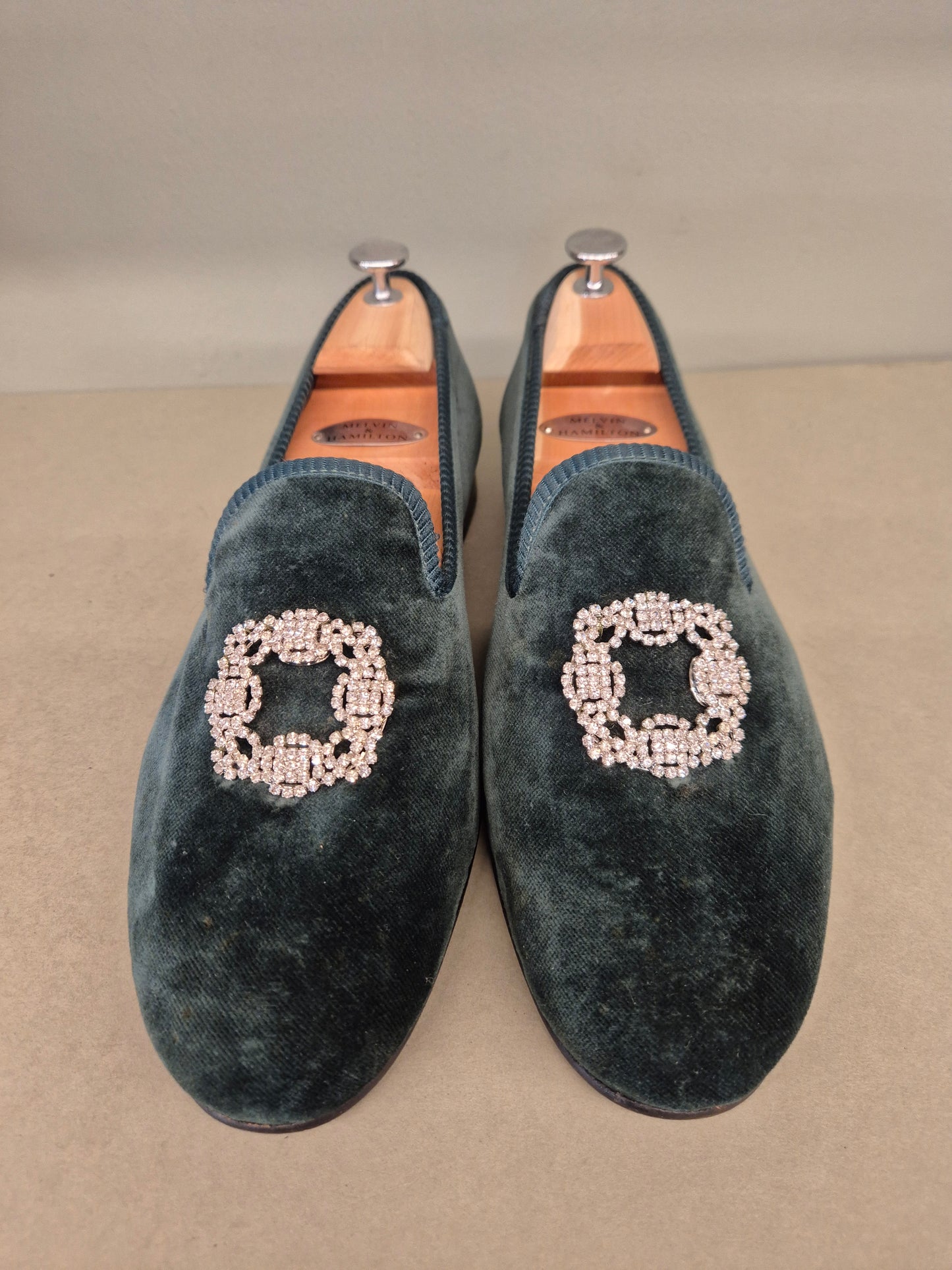 Hackett | Samtslipper | No. 3450 | Aufgearbeitete Schuhe | Second Hand | Refurbished Shoes