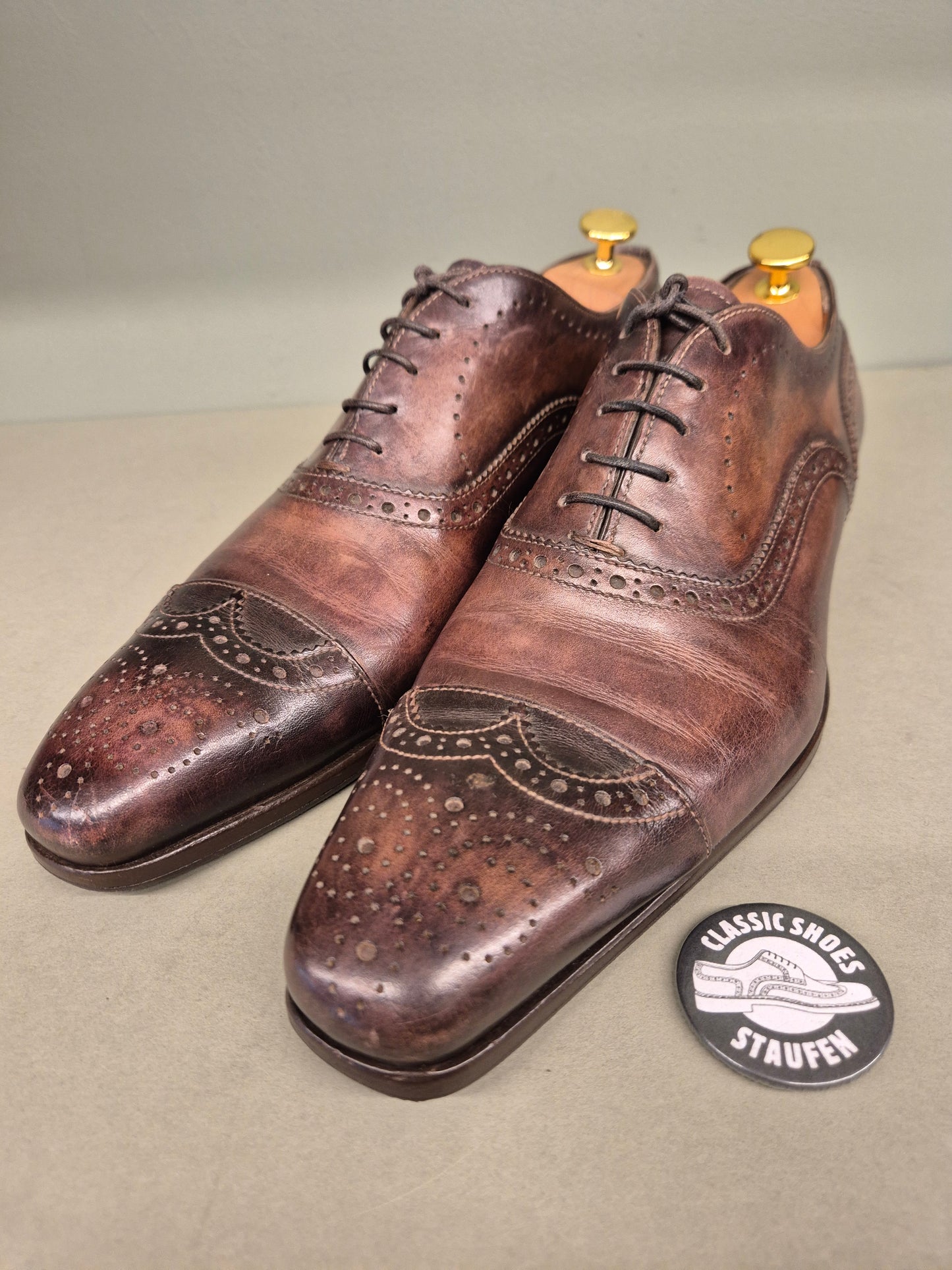 Santoni | Oxford Semi-Brogue | No. 3477 | Aufgearbeitete Schuhe | Second Hand | Refurbished Shoes